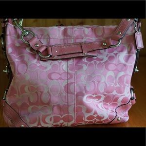 Authentic Coach Carly boho bag PINK
